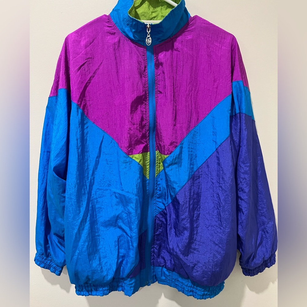 Vintage Neon Windbreaker